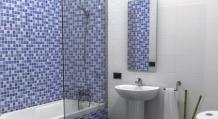 Opções de azulejos de banheiro bem-sucedidos