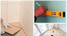 Where to start laying tiles in the bathroom: sequence and laying technology
