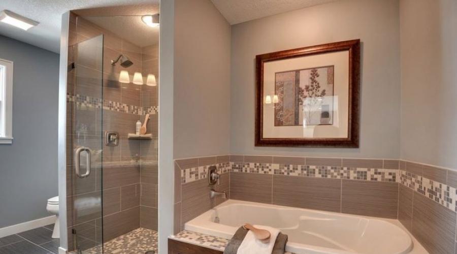 Мозаичная плитка для ванной. Плитка с мозаикой в ванной: красивые фото, дизайн, применение мозаичной плитки Черно белый дизайн ванны с элементами мозаики