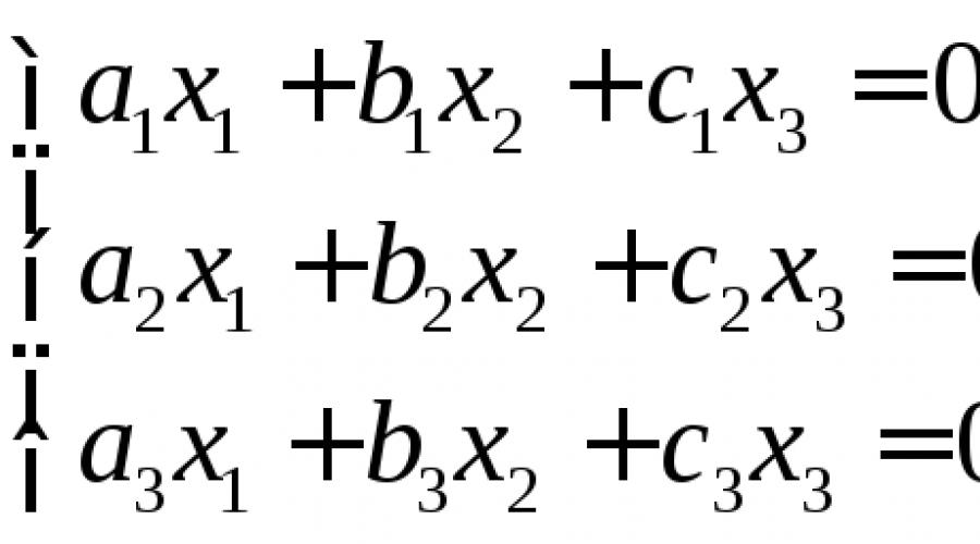 Comment déterminer qu'un système de vecteurs est linéairement dépendant.  Dépendance linéaire et indépendance linéaire des vecteurs.  Base de vecteurs.  Système de coordonnées affines