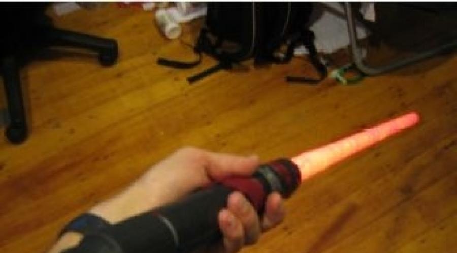 Je li moguće napraviti pravi svjetlosni mač i kako?  DIY Jedi svjetlosni mač DIY Star Wars mač