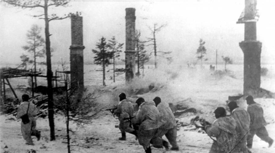 Breaking the blockade of Leningrad.  Breaking the siege of Leningrad: Troops attacked the Nazis
