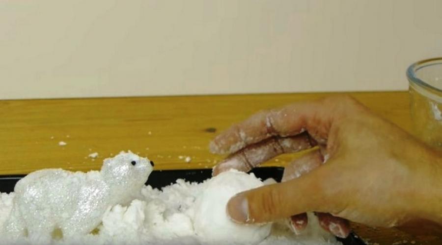 How to make artificial snow for crafts with children