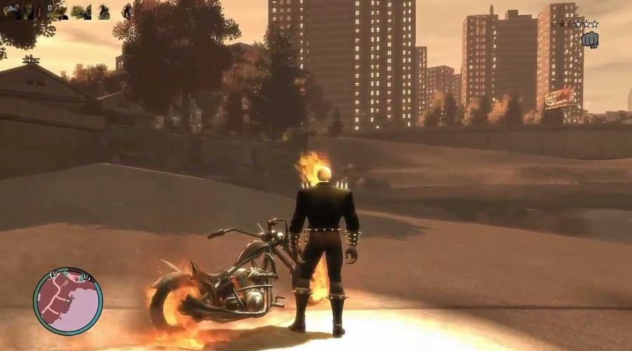 GTA San Andreas: mod Ghost Rider.  Kody, kody do GTA San Andreas Skórka Ghost Rider do GTA San Andreas