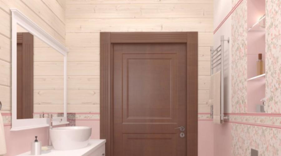 Puerta independiente al baño oa través del lavabo.  Elegir las puertas adecuadas para el baño y el aseo.  puertas de baño plegables