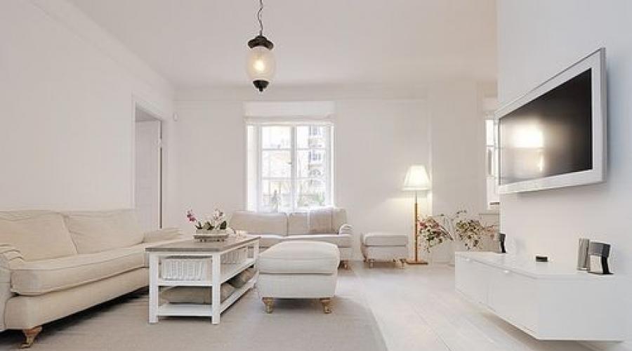 Stratifié blanc : application en décoration intérieure.  Stratifié blanc à l'intérieur Stratifié blanc à l'intérieur de l'appartement