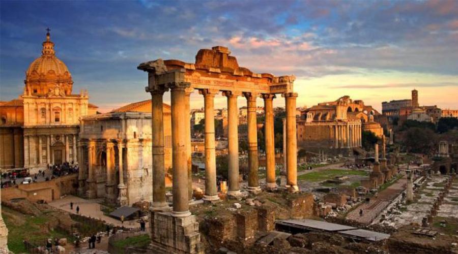 Informacje o starożytnym Rzymie.  Wszystko o starożytnym Rzymie w skrócie (położenie geograficzne społeczność życie gospodarcze religia cechy kulturowe)
