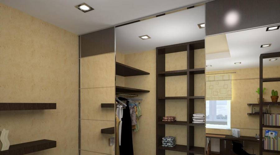 Converting a closet into a closet.  How to make a dressing room: layout and filling.  How to create zones for different things