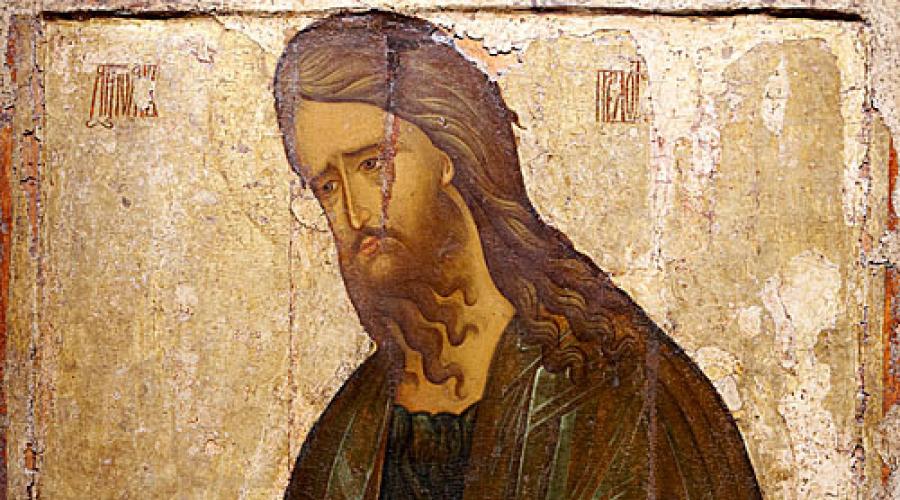 Objaśnienie ikony Jana Chrzciciela.  Gdzie jest przechowywana uczciwa głowa Jana Chrzciciela?  Modlitwy przed obrazem i pomoc