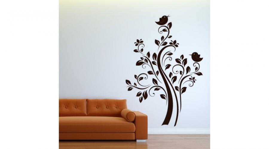 Затопленные деревья нарисовать на стене. Декоративное дерево на стене. Видео – Отделка стен деревом: разнообразие вариантов