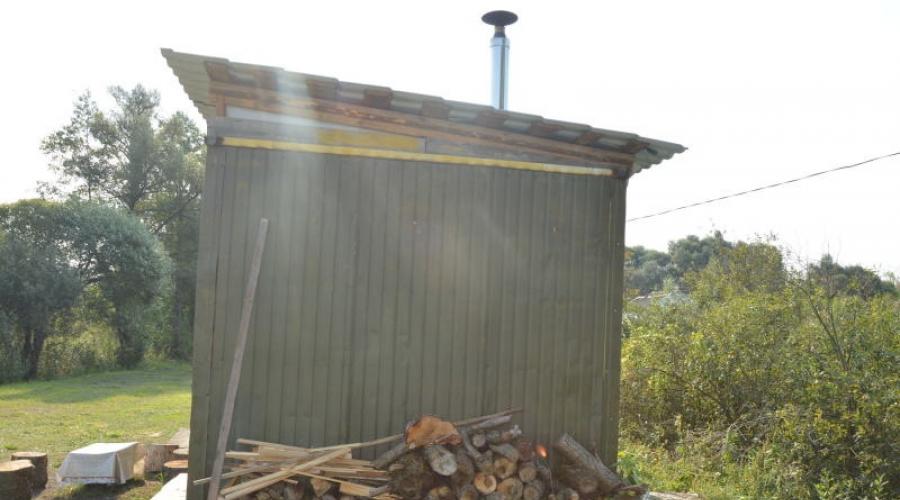 Sauna de bricolaje desde un vagón de tren.  Casas de baños desde un remolque: tecnología de la construcción.  Revestimiento de paredes exteriores