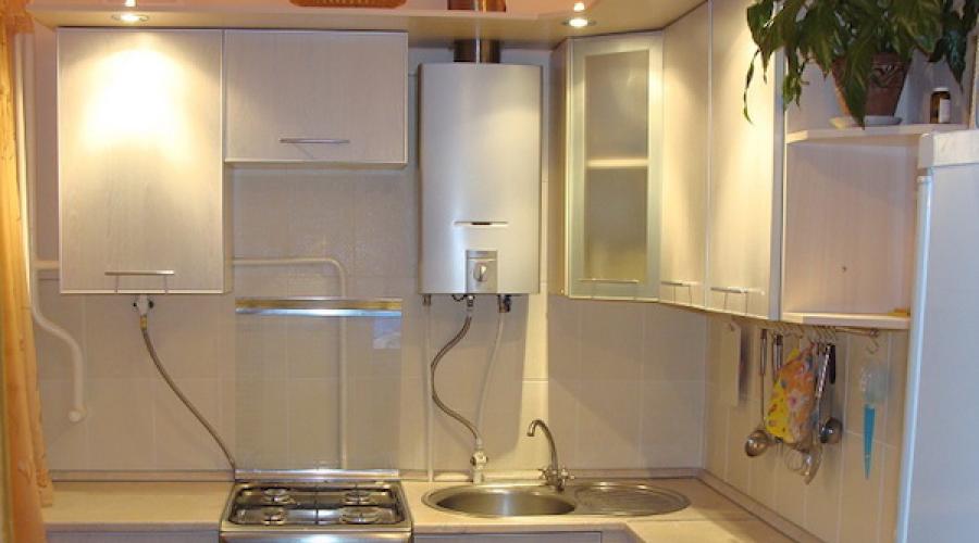 Малогабаритные кухни хрущевке с газовой колонкой. Идеи дизайна кухни в хрущевке: с холодильником, колонкой, как совместить с гостиной. Кухонный гарнитур - венец ремонта