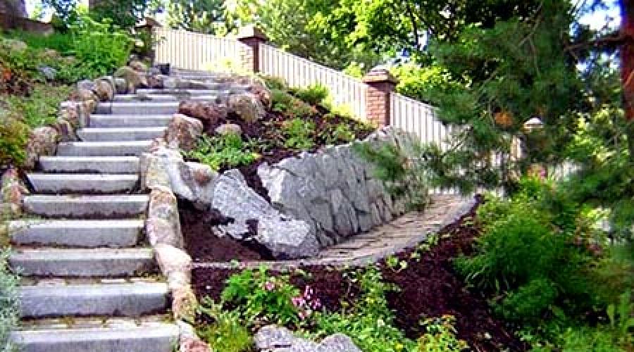 Landscape design of a slope.  How to plant a flower garden on a slope: arranging a sloping flower meadow.  Where to build a house