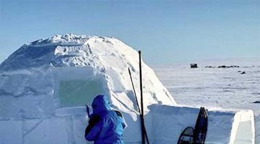 Строим иглу. Как построить иглу из снега – дом эскимосов. Как сделать иглу из снега своими руками