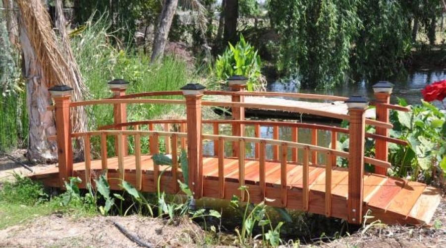 Мост садовый деревянный. Декоративные садовые мостики – практическое и эстетическое решение для частной усадьбы. Мостики садовые – где купить