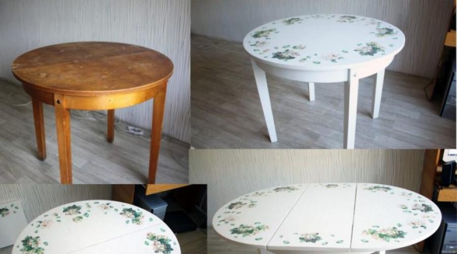 Как обновить мебель своими руками: меняем дизайн. Как из старого «приевшегося» кухонного стола сделать новый предмет интерьера Обновить старый деревянный стол