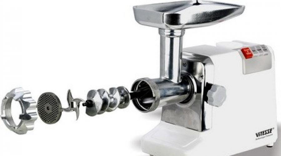 Classification and components of an electric meat grinder.  How the meat grinder works - description Manual meat grinder device