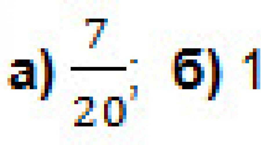 Le concept de fraction décimale.  Fractions.  Décimales