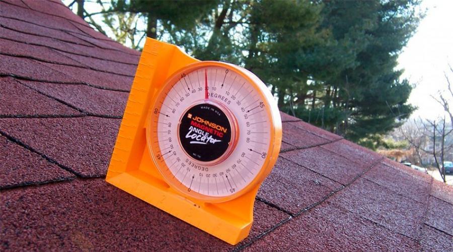 Jakie jest minimalne nachylenie dachu?  Nachylenie dachu: dlaczego ten parametr jest tak ważny i jak go poprawnie obliczyć.  Stosunek stopnia do procentu nachylenia dachu
