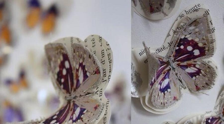 Декоративные бабочки для украшения стен. Как сделать бабочек из бумаги на стену своими руками? Украшение бумажными бабочками