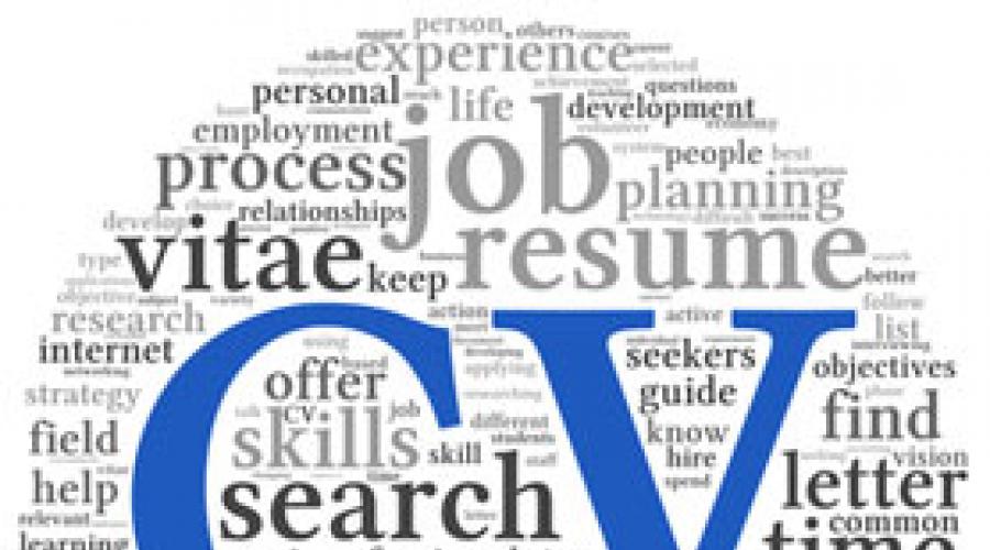 CV professionnel en anglais sous forme d'essai.  CV en anglais : comment rédiger et qu'est-ce qu'un CV.  Adaptation à un poste vacant spécifique