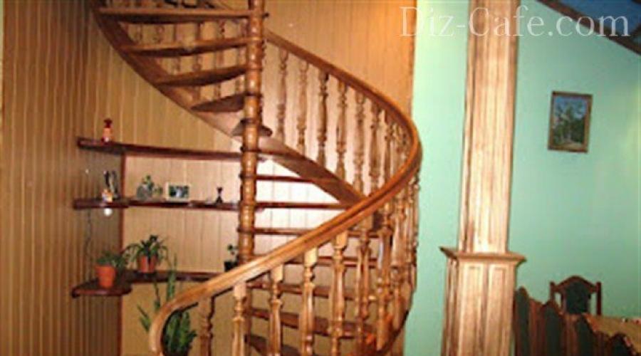 Do-it-yourself interior wooden staircase.  How to build a wooden staircase to the second floor - manufacturing technology - diagram and video.  Video - DIY wooden staircase