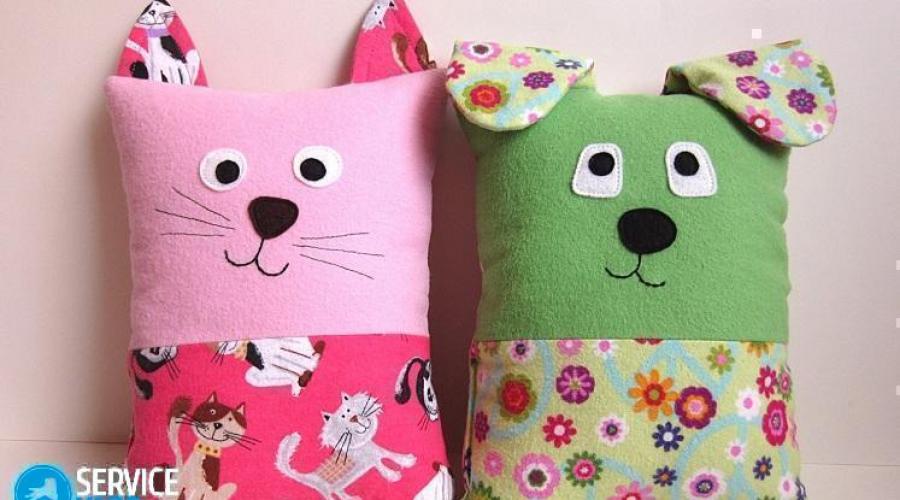 Игрушки подушки из ткани руками. Креативные идеи: подушки-игрушки своими руками. Методы декорирования подушек